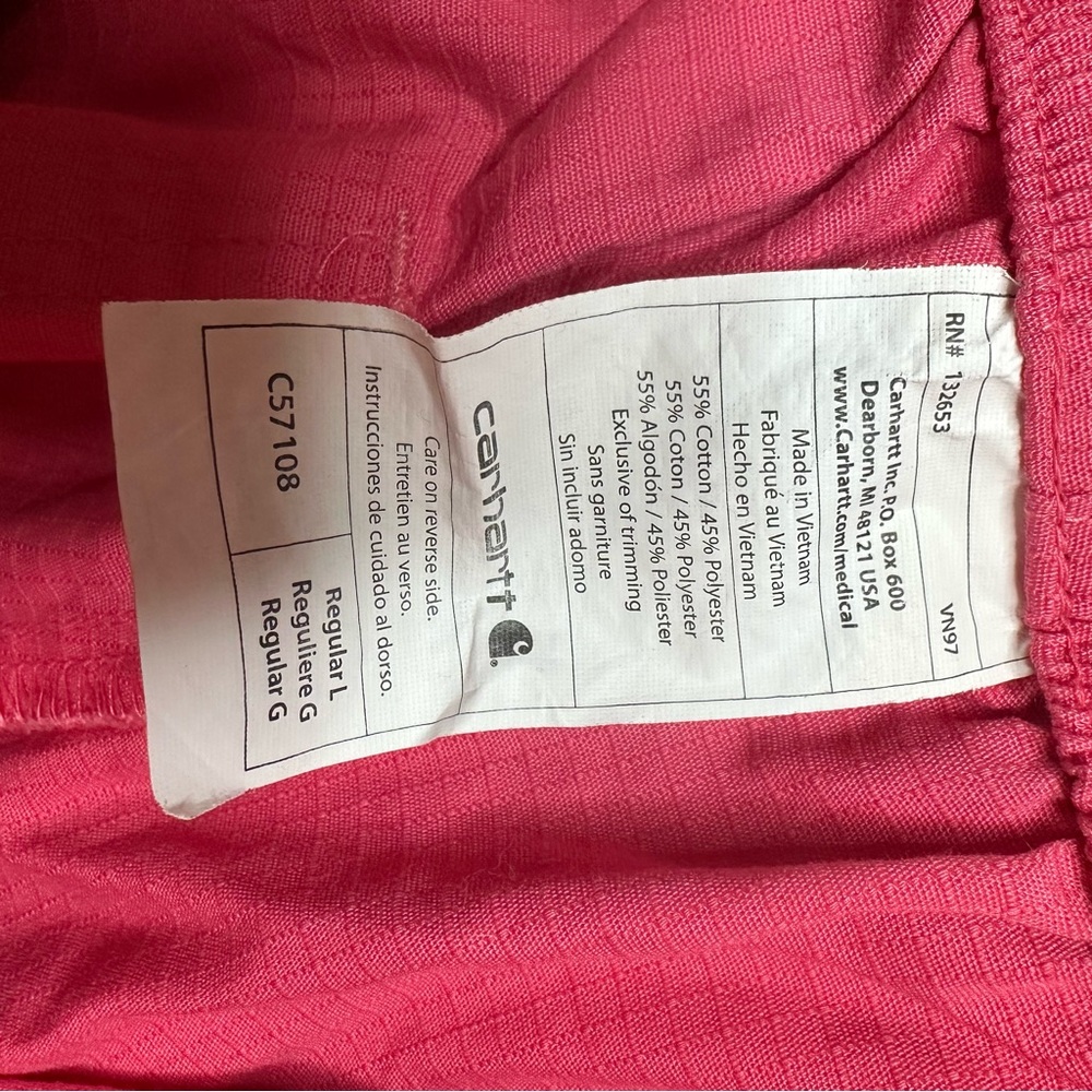 Carhartt Hot Pink Scrub Pants Size Large - Picture 14 of 14